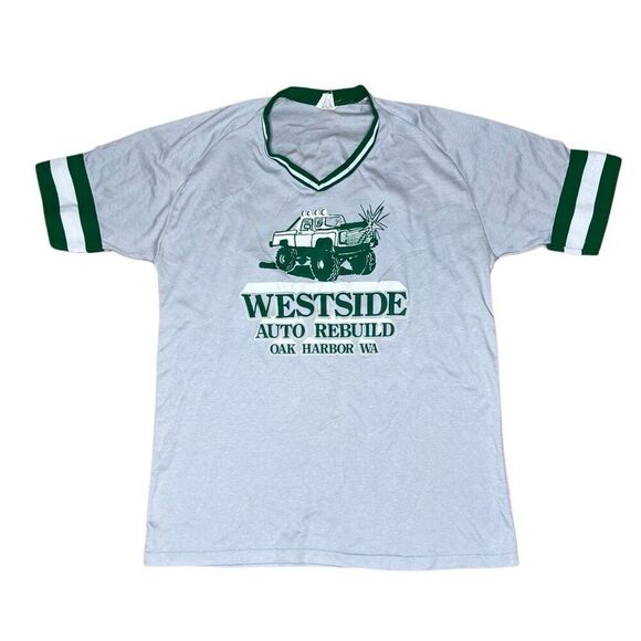 American Vintage 70s 80s Baseball Local Team Shirt Jersey Large - Picture 1 of 10
